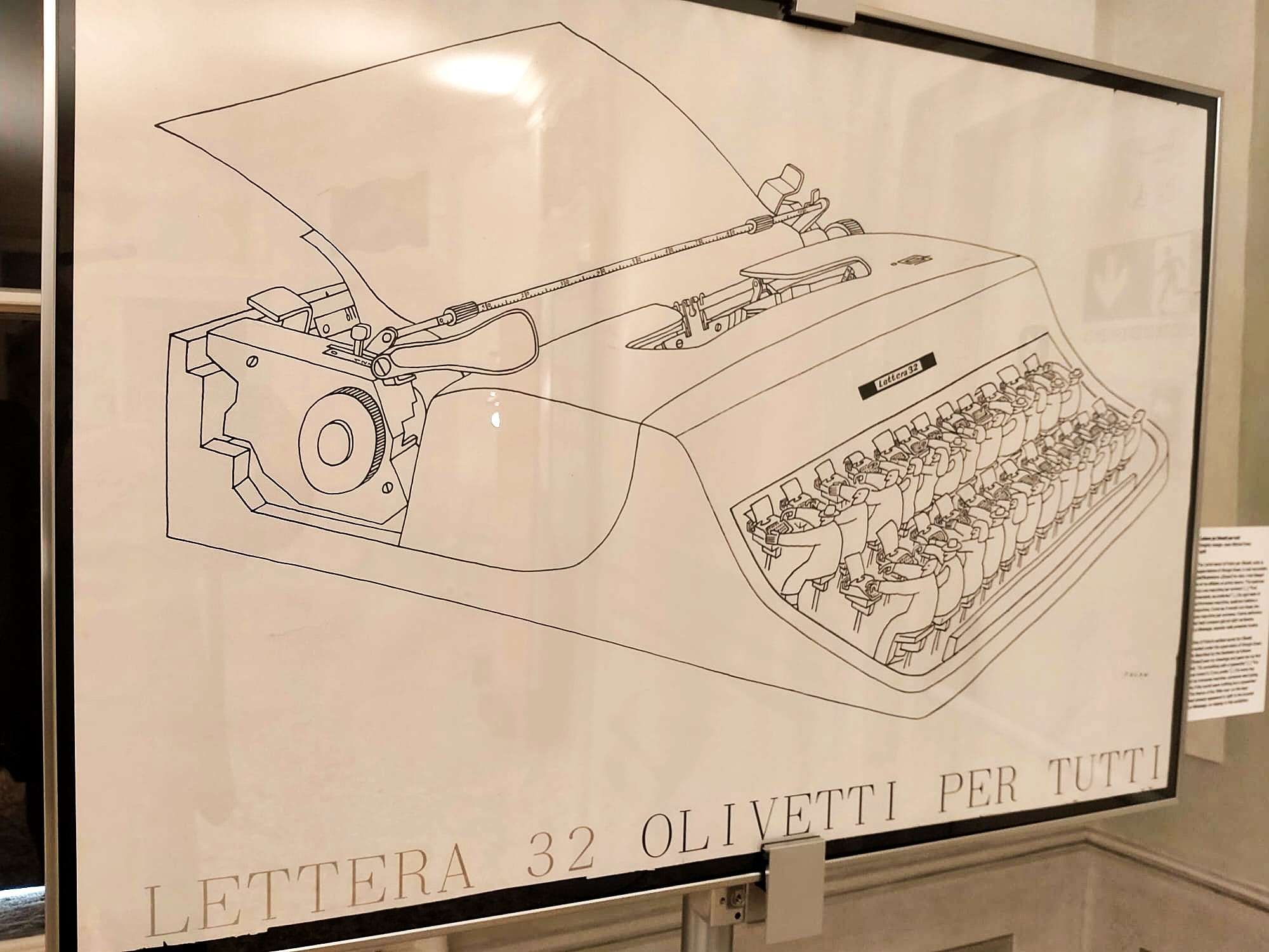 Lettera 32 Olivetti per tutti. Graphic design Jean-Michel Folon. 1968