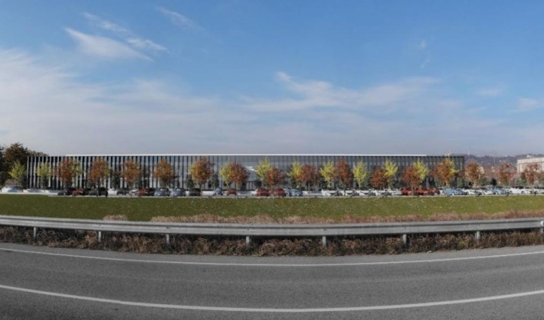 Fotoinserimento del rendering del progetto di Faresin Industries (dalla Relazione Tecnica Generale)