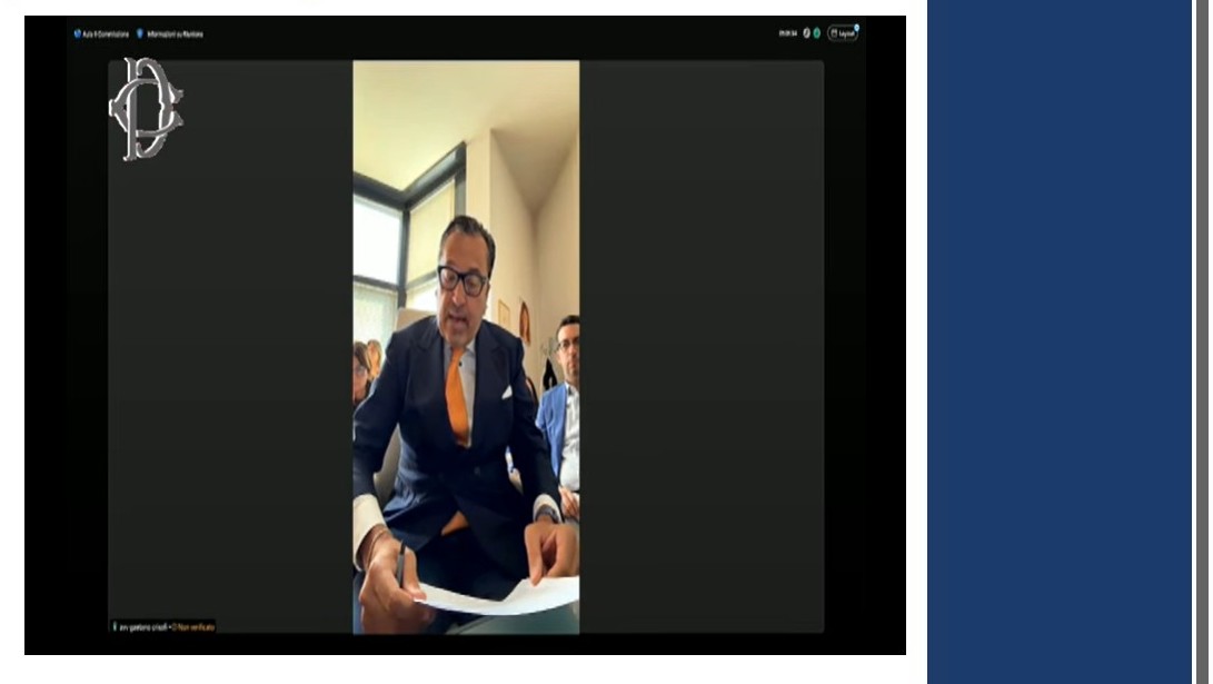 L’audizione del presidente del Comitato per una Giustizia di Qualità a Vicenza avv. Gaetano Crisafi (fermo immagine dalla diretta streaming su camera.it)