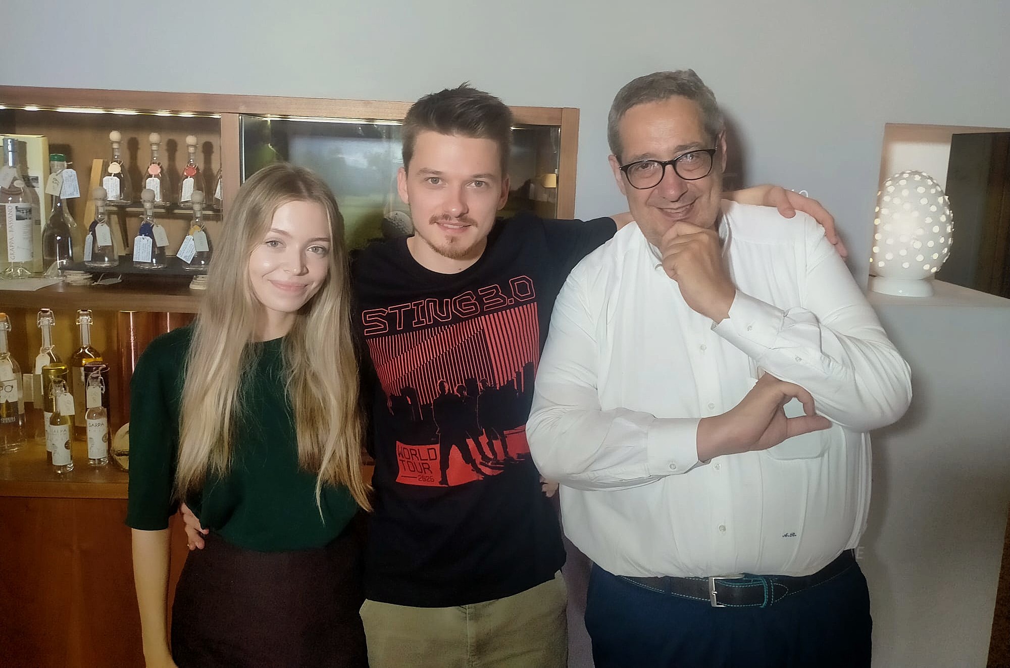 Anastasia e Artem con Roberto Astuni