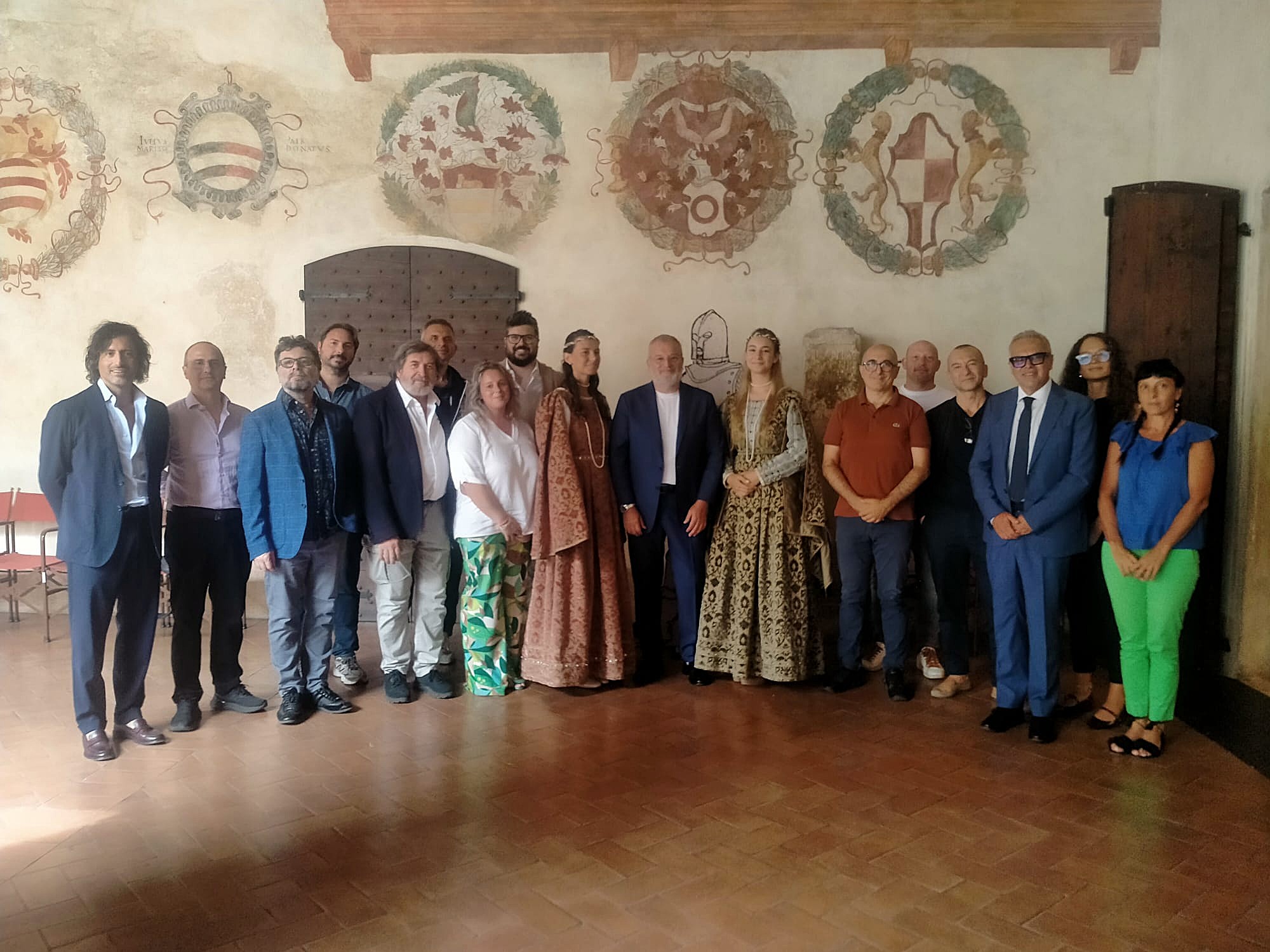 Il gruppo dei partecipanti alla conferenza stampa (foto di Alessandro Tich)